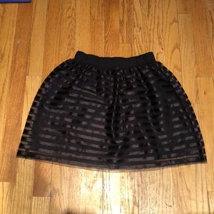 black striped skirt